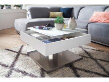 Couchtisch >Marcie< in Weiß matt aus MDF - 75x38x75cm (BxHxT)