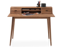 Schreibtisch >Mildura< in Asteiche aus Massivholz - 110x90x58cm (BxHxT)