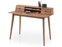 Schreibtisch >Mildura< in Asteiche aus Massivholz - 110x90x58cm (BxHxT)