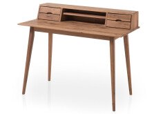 Schreibtisch >Mildura< in Asteiche aus Massivholz - 110x90x58cm (BxHxT)