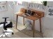 Schreibtisch >Mildura< in Asteiche aus Massivholz - 110x90x58cm (BxHxT)
