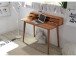 Schreibtisch >Mildura< in Asteiche aus Massivholz - 110x90x58cm (BxHxT)