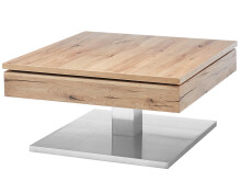 Couchtisch >Marcie< in Asteiche geölt aus Metall - 75x38x75cm (BxHxT)