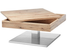 Couchtisch >Marcie< in Asteiche geölt aus Metall - 75x38x75cm (BxHxT)