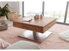 Couchtisch >Marcie< in Asteiche geölt aus Metall - 75x38x75cm (BxHxT)