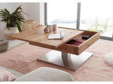 Couchtisch >Marcie< in Asteiche geölt aus Metall - 75x38x75cm (BxHxT)