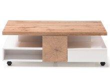 Couchtisch >Rouen< in Weiß matt lackiert aus MDF - 120x40x60cm (BxHxT)