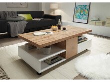 Couchtisch >Rouen< in Weiß matt lackiert aus MDF - 120x40x60cm (BxHxT)