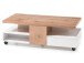 Couchtisch >Rouen< in Weiß matt lackiert aus MDF - 120x40x60cm (BxHxT)