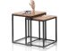 Satztisch >Samuele< in Asteiche geölt aus Metall - 50x48x40cm (BxHxT)
