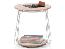 Couchtisch >Virginia I< in verchromt aus Metall - 50x51x50cm (BxHxT)