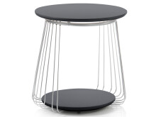 Couchtisch >Virginia I< in verchromt aus Metall - 50x51x50cm (BxHxT)