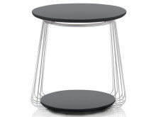 Couchtisch >Virginia I< in verchromt aus Metall - 50x51x50cm (BxHxT)