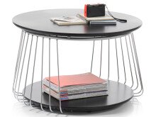 Couchtisch >Virginia II< in verchromt aus Metall -...