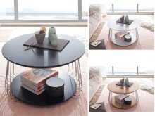 Couchtisch >Virginia II< in verchromt aus Metall -...