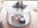Couchtisch >Virginia II< in verchromt aus Metall - 70x42x70cm (BxHxT)