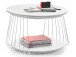 Couchtisch >Virginia II< in verchromt aus Metall - 70x42x70cm (BxHxT)