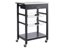 Rollwagen >Columbia I< in  aus Metall,MDF,Edelstahl - 60x83,5x40cm (BxHxT)