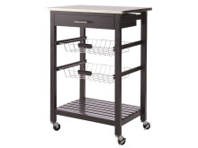 Rollwagen >Columbia I< in  aus Metall,MDF,Edelstahl - 60x83,5x40cm (BxHxT)