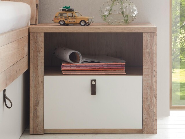 Nachtkonsole >Chery< in Old Style hell - 55x46,5x40cm (BxHxT)