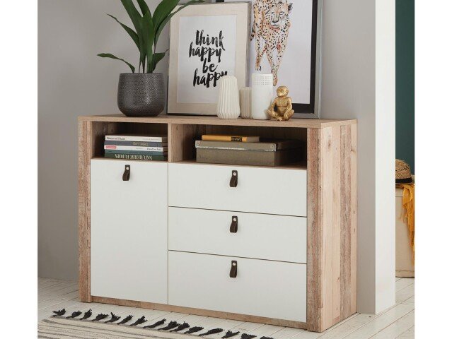 Kommode >Chery< in Old Style hell - 114x82x40cm (BxHxT)