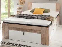 Bett >Chery< in Old Style hell - 145,5x46,5x214cm...