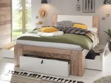 Bett >Chery< in Old Style hell - 145,5x46,5x214cm...