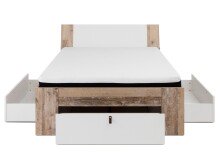 Bett >Chery< in Old Style hell - 145,5x46,5x214cm (BxHxT)