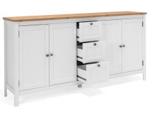 Sideboard >Batley I< in Weiß - 180x90x40cm (BxHxT)