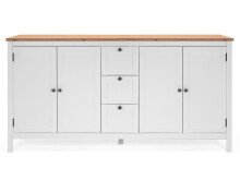Sideboard >Batley I< in Weiß - 180x90x40cm (BxHxT)