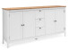 Sideboard >Batley I< in Weiß - 180x90x40cm (BxHxT)