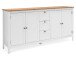 Sideboard >Batley I< in Weiß - 180x90x40cm (BxHxT)