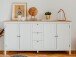 Sideboard >Batley I< in Weiß - 180x90x40cm (BxHxT)