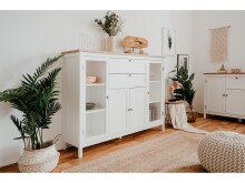 Highboard >Batley I< in Weiß - 160x120x40cm (BxHxT)