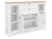 Highboard >Batley I< in Weiß - 160x120x40cm (BxHxT)