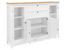 Highboard >Batley I< in Weiß - 160x120x40cm (BxHxT)