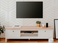 TV-Board >Batley I< in Weiß - 160x45x40cm...