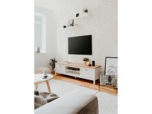 TV-Board >Batley I< in Weiß - 160x45x40cm (BxHxT)