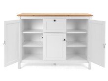 Sideboard >Batley II< in Weiß - 120x90x40cm (BxHxT)