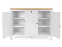 Sideboard >Batley II< in Weiß - 120x90x40cm (BxHxT)