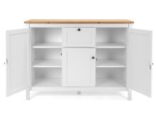 Sideboard >Batley II< in Weiß - 120x90x40cm (BxHxT)