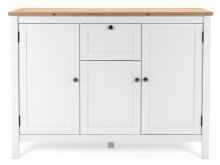 Sideboard >Batley II< in Weiß - 120x90x40cm (BxHxT)