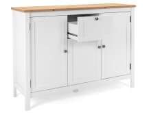 Sideboard >Batley II< in Weiß - 120x90x40cm (BxHxT)