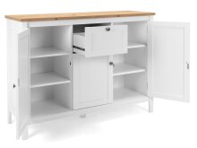 Sideboard >Batley II< in Weiß - 120x90x40cm (BxHxT)