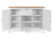 Sideboard >Batley II< in Weiß - 120x90x40cm (BxHxT)