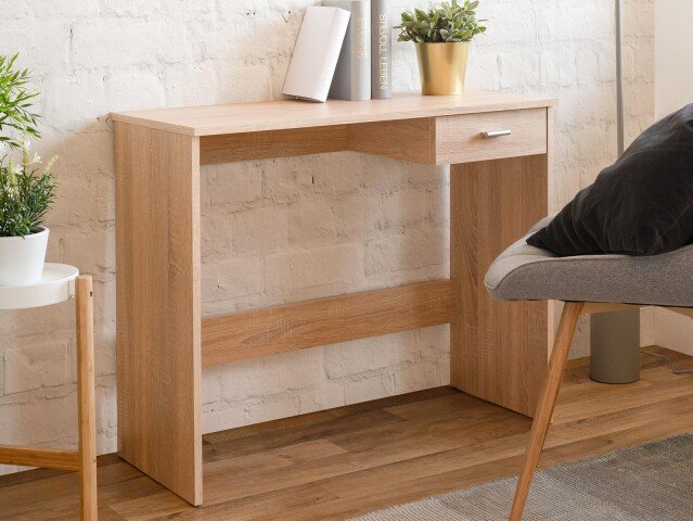 Schreibtisch >Falun< in Sonoma-Eiche - 89x74x40cm (BxHxT)