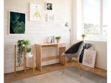 Schreibtisch >Falun< in Sonoma-Eiche - 89x74x40cm (BxHxT)
