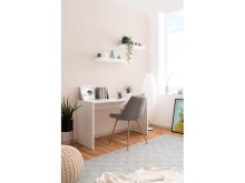Schreibtisch >Ravenna< in Weiß Matt - 130x75x54cm (BxHxT)
