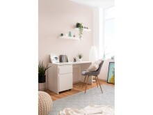 Schreibtisch >Ravenna< in Weiß Matt - 130x75x54cm (BxHxT)