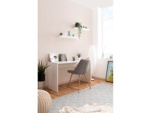 Schreibtisch >Ravenna< in Weiß Matt - 130x75x54cm (BxHxT)